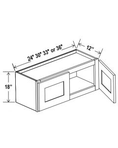 Double Door Wall Cabinet - 18" H image 1