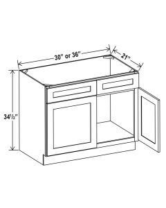 Vanity Sink Base Cabinet With Doulbe False Drawer image 1