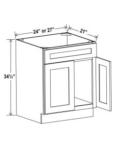 Vanity Sink Base Cabinet With Single False Drawer image 1