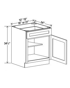 Base Cabinet With Single Drawer & Single Door image 1