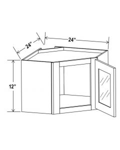 Wall Diagonal Glass Door Corner Cabinet With Glass Door image 1