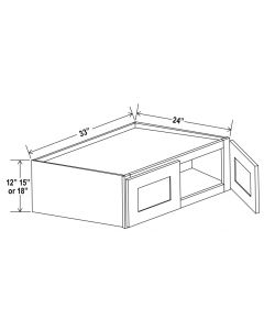 Double Door Wall Refrigerator Cabinet - 12" H 24" D image 1