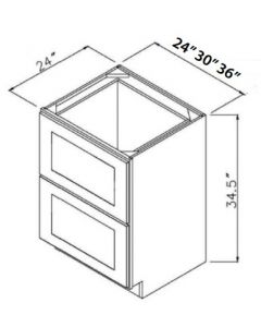 Two Drawers  Base Cabinet image 1