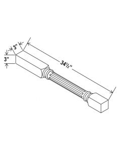 Fluted Decorative Leg image 1